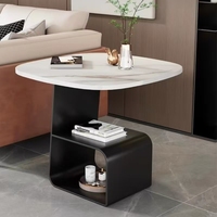 Table basse en marbre et fer, moderne, durable, de luxe léger, simple, pour salon, directement de l'usine