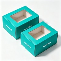 Boîte d'emballage jetable personnalisable et recyclable en gros avec fenêtre pour aliments, sushis, biscuits, macarons, beignets – Boîte en papier économique