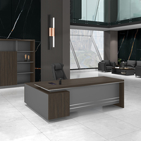 Ensemble de bureau moderne en forme de L avec armoire à dossiers, plateau en MDF, bureau de direction pour PDG, directeur, ordinateur