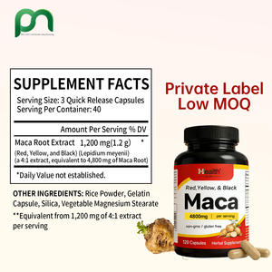 Cápsulas de Raíz de Maca Natural de Alta Pureza 1200MG, Suplementos Herbales, Potencia Extra para Hombres, Cápsulas de Maca para Adultos - Product Image 2