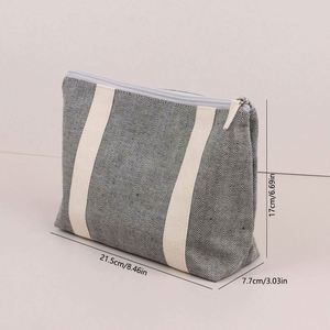 Bolsa de Cosméticos de Gran Capacidad Estilo Japonés, Bolsa de Maquillaje de Lona Ecológica para Uso Diario, Bolsa de Viaje con Cierre - Product Image 2
