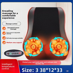Dispositivo <span class=keywords><strong>de</strong></span> Masaje para Hombros, Cervicales, Espalda <span class=keywords><strong>y</strong></span> Cintura, Cojín <span class=keywords><strong>de</strong></span> Masaje Corporal Completo, Automático, Multifuncional, Enchufable, con Programación - Product Image 3