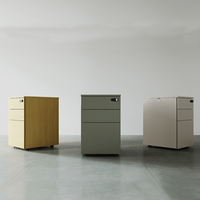 Archivador de pedestal móvil vertical de 3 cajones de metal blanco Actividad de montaje de cerradura digital para personal de almacén de taller de oficina