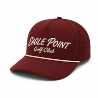 Cappello da Baseball Classico Perforato al Laser con Corda Bordeaux, Alta Qualità, Prestazioni Sportive, Logo Personalizzato, Unisex, Donna, Crema Oro, Stile Street
