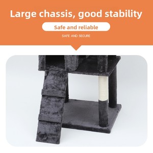 Arbre à chat de luxe personnalisé Meow Knight à 5 niveaux, toutes saisons, grande tour pour chat - Product Image 3