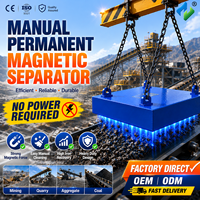 Séparateur magnétique industriel, séparateur magnétique permanent pour convoyeur, séparateur de fer magnétique pour l'industrie minière