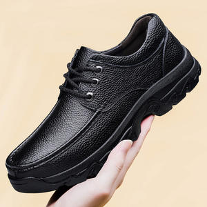 Zapatos de Negocios de Talla Grande para Comercio Transfronterizo, Casuales, de Cuero, de Caña Baja, con Cordones, Superficie de Terciopelo y Piel de Vacuno, Transpirables, Ligeros, Antideslizantes - Product Image 4