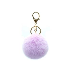 Soft Artificial Rabbit Fur Keychain Plush Ball <b>Key</b> <b>Ring</b> Cute Pom Pom Bag Charm for Women Girls Christmas - Product Image 3