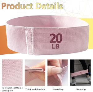 Bandas de Resistencia Elásticas Personalizadas Antideslizantes para Piernas y Glúteos, Yoga y <span class=keywords><strong>Pilates</strong></span> - Product Image 3