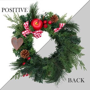 EAGLEGIFTS <span class=keywords><strong>Couronne</strong></span> <span class=keywords><strong>de</strong></span> vigne pomme <span class=keywords><strong>de</strong></span> pin <span class=keywords><strong>forme</strong></span> <span class=keywords><strong>coeur</strong></span> décorations traditionnelles couronnes <span class=keywords><strong>de</strong></span> Noël - Product Image 3