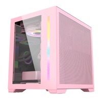 Pink Pc Case for Gamer Micro Atx Computer Cases & Towers With Tempered Glass Panel OEM Customizable Cabinet PC