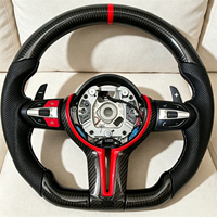 Volant sport en cuir noir à fond plat pour BMW F10 F30 F31 F32 F20 E90 F16 E87 E92 X6 E71 X5 E70 F15