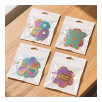 Bonne vente autocollant transparent rectangle de logo personnalisé rond