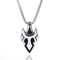Yunnique Alien Flamme Dragon Épée Pendentif Collier En Acier Inoxydable Hommes Hip Hop Punk Géométrique Cadeau Bijoux