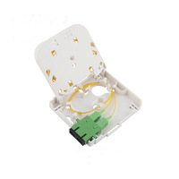 Caja Terminal de Fibra Óptica FTTH de 1, 2 y 4 Núcleos con Adaptador SC, Placa Frontal SC de 0.9mm, Pigtail de Fibra Óptica de 1m SM G657A1, Equipo de Fibra Óptica
