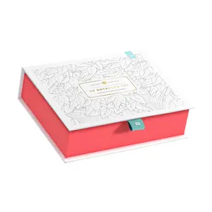 定制创意风压花镀金翻盖书礼品盒，用于香水或礼品包装