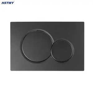 Placa empotrada de cisterna tipo F5090 para geberit, color negro mate con botones redondos de panel de empuje para colcha de pared, oferta