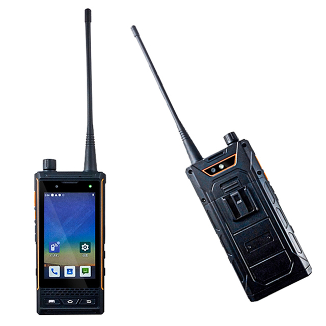 Direct Factory 4 Inch Android Rugged Phone, Industrial Walkie Talkie PTT Phones Handheld PDA with NFC 4W DMR High Intercom Power