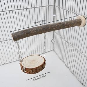 Perchoir <span class=keywords><strong>pour</strong></span> <span class=keywords><strong>perroquet</strong></span> en bois <span class=keywords><strong>de</strong></span> fruit, avec balançoire et poteau d'escalade, <span class=keywords><strong>pour</strong></span> le tranchage des griffes, accessoire <span class=keywords><strong>de</strong></span> cage et <span class=keywords><strong>jouet</strong></span> - Product Image 3