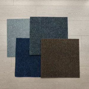 Patchwork Square Tufted Carpet Tile Medium Thickness Low Pile Polypropylene <b>Rubber</b> Backing Anti Slip Commercial Use Office - Product Image 4