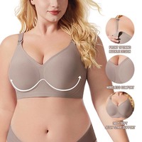 BH Tanpa Kawat Seamless Private Label untuk Wanita, BH Menyusui Bernapas