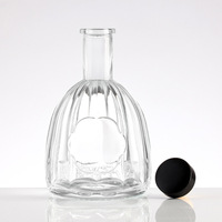 Bouteille en verre cristallin scellée au liège de 175 ml, collection de bouteilles de whisky, de vin, de brandy XO et de liqueurs de fruits de 750 ml