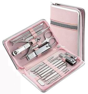 Ensemble de 26 coupe-ongles en acier inoxydable de haute qualité pour <span class=keywords><strong>pédicure</strong></span> et <span class=keywords><strong>manucure</strong></span> Sac à fermeture éclair Outil de beauté multi-usage Pince à cuticules - Product Image 1