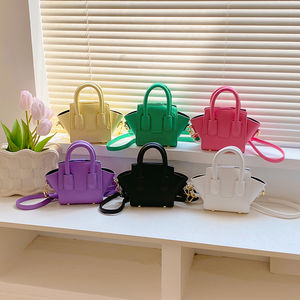 子供用ミニハンドバッグファッションキャンディカラーPUクロスボディバッグ女の子用かわいいプリンセス小さなショルダーバッグポータブル子供財布 - Product Image 1