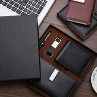 Vente flash - Coffret cadeau personnalisé pour la fête des pères - Coffret cadeau d'entreprise pour hommes avec carnet, porte-clés, stylo, portefeuille et boîte