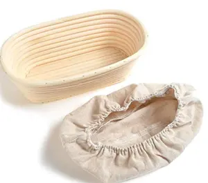 XH-cesta de mimbre Natural Ovalada para el hogar, cesta a prueba de pan con delineador, herramientas de horneado, OEM, hecha a mano, venta al por mayor