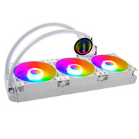 MANMU 360mm PC Liquid Cooler Blanc AIO Refroidisseur d'eau avec ventilateur CPU pour ventilateurs d'ordinateur et refroidissement