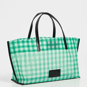 Custom Summer Green Checkered Pattern Mini Mesh Waterproof Portable Tote <b>Open</b> Swimming Pool Organizer Bag for <b>Storage</b> Winter - Product Image 3