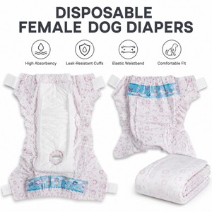 En gros Couches jetables imprimées pour femelles, respirantes, en non-tissé avec <span class=keywords><strong>film</strong></span> PE, taille élastique, protection anti-fuites, super absorbantes, XXS-XL, OEM - Product Image 1