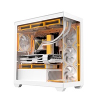 Nouvelle arrivée AntarcChill, boîtier d'ordinateur PC RGB blanc, tour moyenne pour jeux, compatible avec les cartes mères MATX Mini-ITX, cabinet pour PC gamer