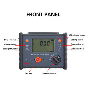 FUZRR FR3010 बिजली डिजिटल पृथ्वी जमीन प्रतिरोध परीक्षक पोर्टेबल मिट्टी प्रतिरोधकता मीटर इकाई - Product Image 5