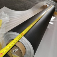 Bâche publicitaire mate de 240g-610g, 3,2m, 440g, 10oz, 13oz, laminage à chaud, dos noir, rouleau de bâche en PVC flexible