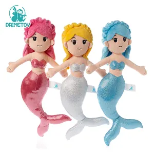 Boneca de pelúcia da sereia macia personalizada, brinquedos de pelúcia para menina