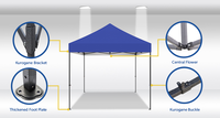 Tente pliante 3x3m avec logo personnalisé, gazebo instantané, abri pour événements extérieurs et salons professionnels
