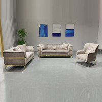 Canapé Chesterfield en velours de style français PZCN HOME, canapés de luxe pour salon, ensemble de canapés 1+2+3 places, meubles de salon à vendre