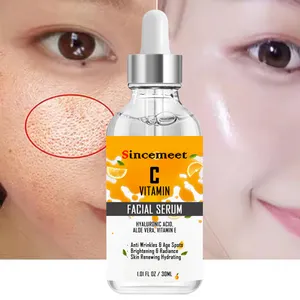 Private Label 100% Natural Vegan Dark Spots Removal Facial Serum Skin Care 20% Vitamin C Serum For Face Anti Aging