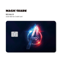 Autocollants de couverture de carte de crédit et de débit holographique brillante à petite puce personnalisée de modèles multiples de Kingareal vente en gros