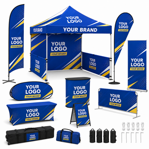 Equipo de Activación de Marketing con Carpa para Ferias Comerciales, Falda para Mesa, Banderas de Pluma, Banner Enrollable, Bolsas para Mostrador, Señales y Carpa para Eventos - Product Image 1