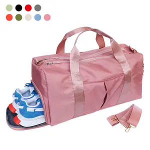 Ustomized-Bolsa de entrenamiento impermeable para gimnasio, bolsa ligera de nailon con compartimento para zapatos