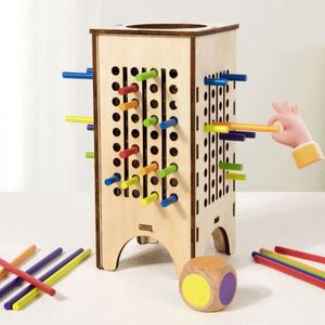 โต๊ะเด็ก มอนเตสซอรี่ เกมกระดานไม้ แท่งไม้หลากสี เกมลูกเต๋า - Product Image 1