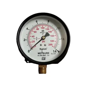 High Quality Brass Connection Liquid Filled Pressure Gauge to Monitor and Control Pressure for Worldwide Export