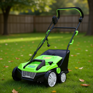 Aérateur de pelouse électrique Ronax 13 pouces 12 ampères avec sac de 50L, outil de scarification vert - Product Image 2