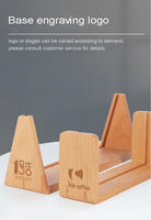 Support d'affichage publicitaire double face en acrylique et bois massif, portable, recyclable et amovible, pour listes de prix et menus