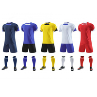 Bas quantité minimale de commande Oem Service Thaïlande Qualité Logos De Football Personnalisés Uniformes Noir Jaune Maillots De Football Pas Cher