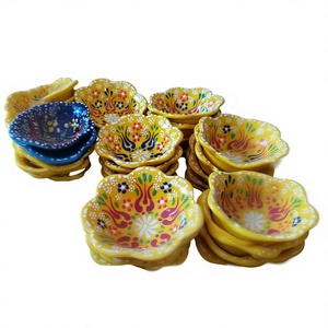 Cendrier en céramique sans couvercle, portable, couleur unie, peint à la main, modèle DAFNI BIG PAZAR 302, fabriqué à Istanbul - Product Image 1