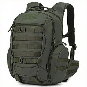 Sac à dos tactique en denim avec fermeture éclair et doublure Oxford pour hommes - 18L/28L EDC Randonnée et Moto - Product Image 1